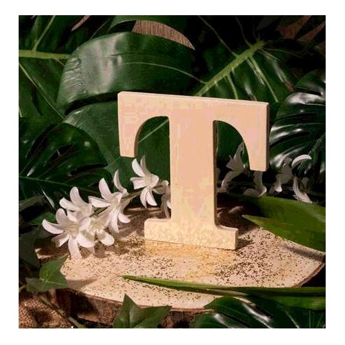 LETTRE EN BOIS &quot;T&quot; A DECORER