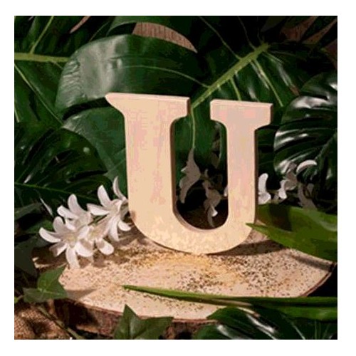 LETTRE EN BOIS &quot;U&quot; A DECORER