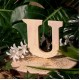 LETTRE EN BOIS "U" A DECORER