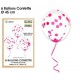 6 BALLONS CONFETTIS FUCHSIA