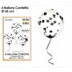 6 BALLONS CONFETTIS NOIR