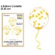 6 BALLONS CONFETTIS OR