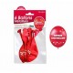 SACHET 6 BALLONS METAL ROUGE JOYEUX ANNIVERSAIRE