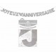 GUIRLANDE LETTRES JOYEUX ANNIVERSAIRE ARGENT