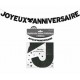 GUIRLANDE LETTRES JOYEUX ANNIVERSAIRE NOIRE 4 METRES