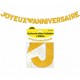 GUIRLANDE LETTRES JOYEUX ANNIVERSAIRE OR 4 METRES