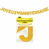GUIRLANDE LETTRES JOYEUX ANNIVERSAIRE OR 4 METRES