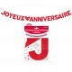 GUIRLANDE LETTRES JOYEUX ANNIVERSAIRE ROUGE 4 METRES