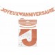 GUIRLANDE LETTRES JOYEUX ANNIVERSAIRE CUIVRE 4 METRES