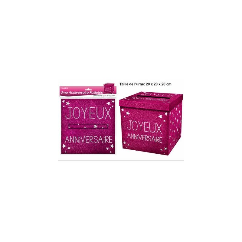 Urne Joyeux Anniversaire Fuchsia Ouest Fetes Urne Joyeux Anniversaire Fuchsia Ouest Fetes