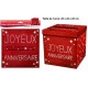 URNE JOYEUX ANNIVERSAIRE ROUGE