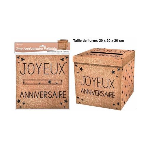 URNE JOYEUX ANNIVERSAIRE CUIVRE