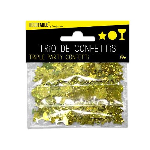 TRIO CONFETTIS OR