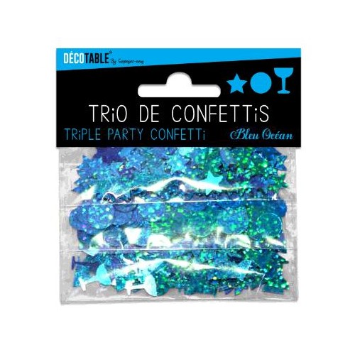 Sachet 50g confetti vert 2.5cm