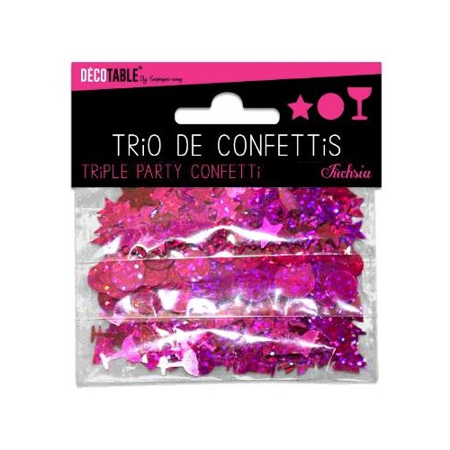 TRIO CONFETTIS FUCHSIA