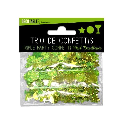 TRIO CONFETTIS VERT