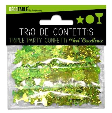 Confettis de table Joyeux Anniversaire Vert excellence