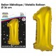 BALLON METALLIQUE OR CHIFFRE 1