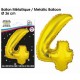 BALLON METALLIQUE OR CHIFFRE 4