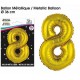 BALLON METALLIQUE OR CHIFFRE 8