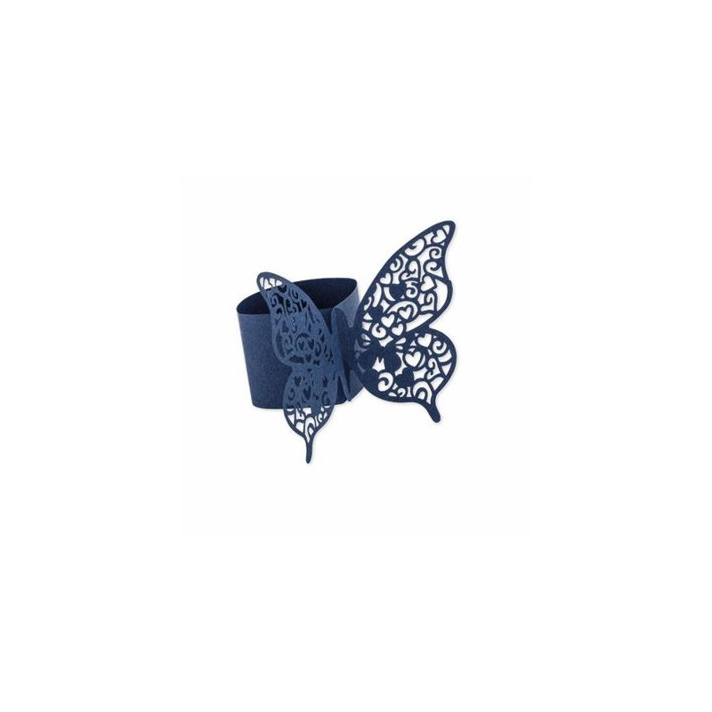 20 RDS SERVIETTE PAPILLON BLEU