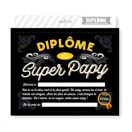 CADRE DIPLOME SUPER PAPY