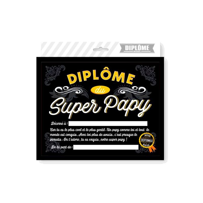 CADRE DIPLOME SUPER PAPY