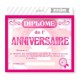 CADRE DIPLOME ANNIVERVAIRE FEMME