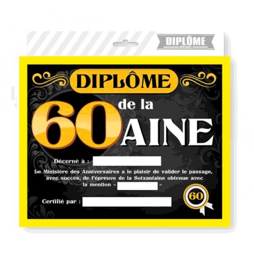 CADRE DIPLOME 60AINE HOMME