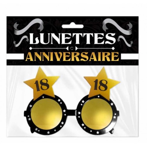 LUNETTES ETOILE ANNIVERSAIRE 18 ANS