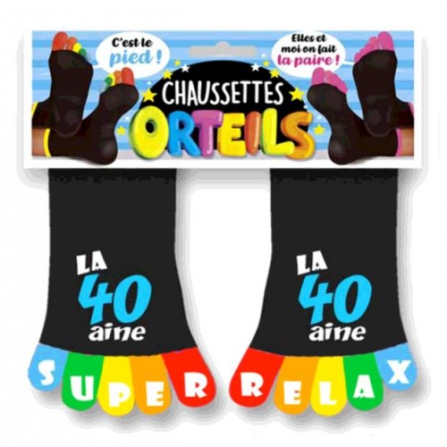 CHAUSSETTE A ORTEIL 40 MULTICOLORE