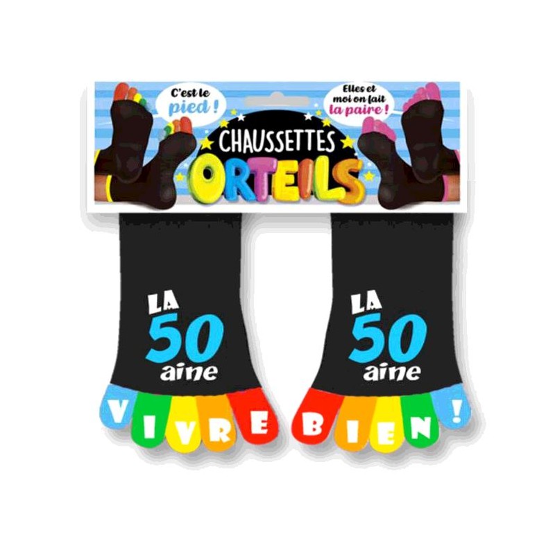 CHAUSSETTE A ORTEIL 50 MULTICOLORE