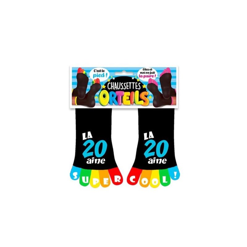 CHAUSSETTE A ORTEIL 20 MULTICOLORE