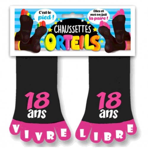 CHAUSSETTE A ORTEIL 18 ANS ROSE