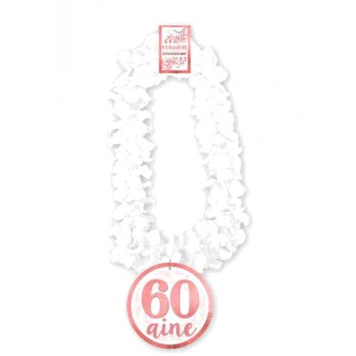 COLLIER FLEUR ANNIVERSAIRE FEMME 60AINE