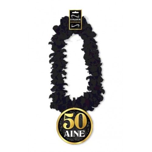 COLLIER FLEUR ANNIVERSAIRE HOMME 50 AINE