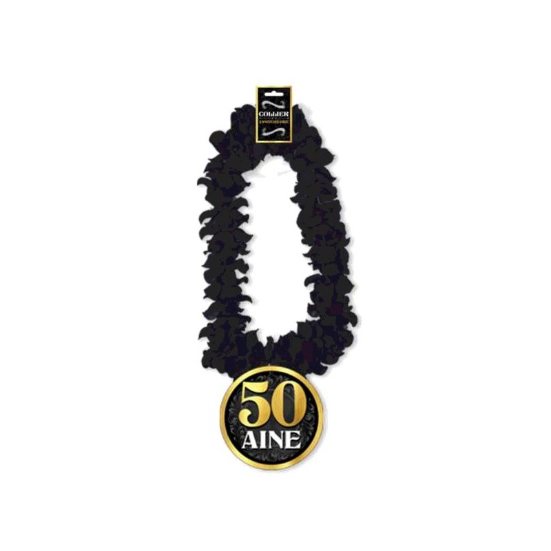 COLLIER FLEUR ANNIVERSAIRE HOMME 50 AINE