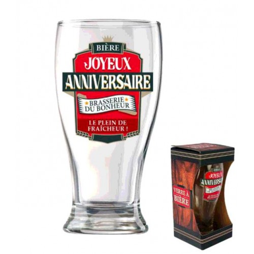 VERRE A BIERE JOYEUX ANNIVERSAIRE