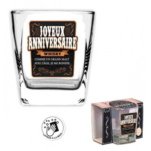 VERRE WHISKY JOYEUX ANNIVERSAIRE