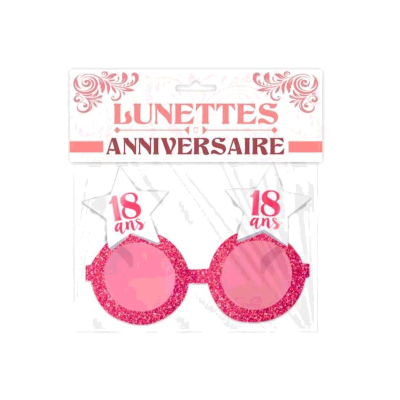 LUNETTES ETOILE ANNIVERSAIRE 18 ANS