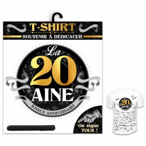 TEE SHIRT ANNIVERSAIRE 20 ANS HOMME