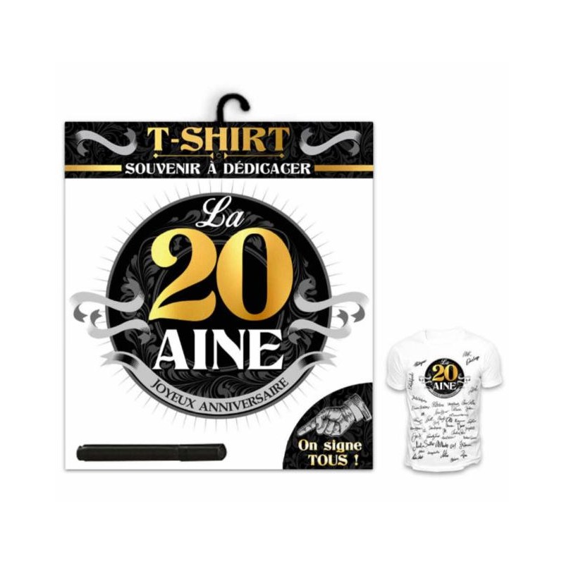 TEE SHIRT ANNIVERSAIRE 20 ANS HOMME