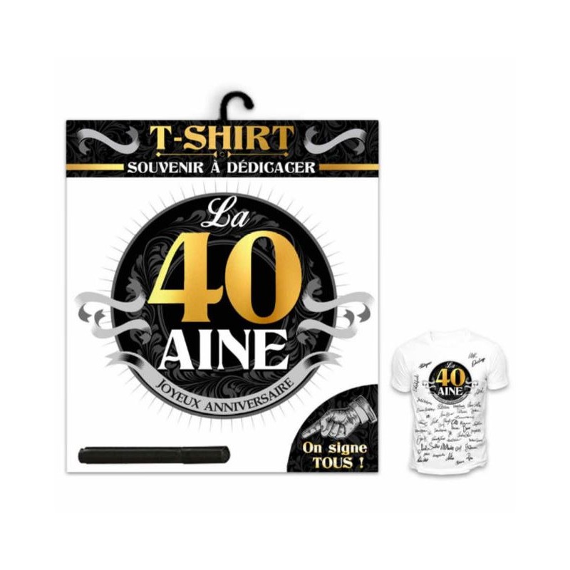 TEE SHIRT ANNIVERSAIRE 40 ANS HOMME