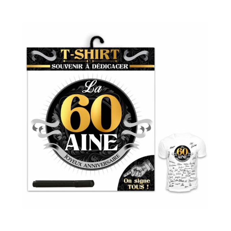 TEE SHIRT ANNIVERSAIRE 60 ANS HOMME