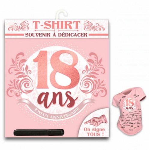 TEE SHIRT ANNIVERSAIRE 18 ANS FEMME