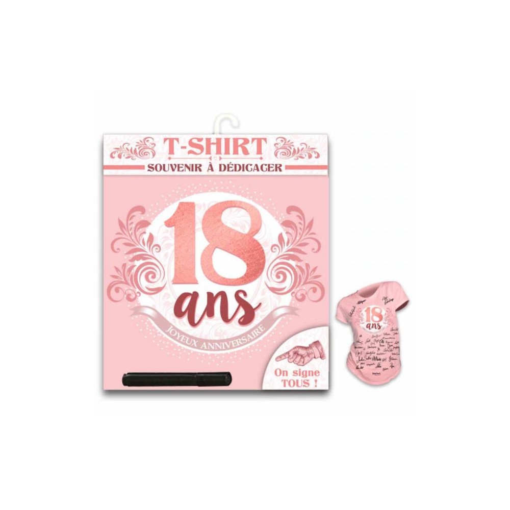 T-SHIRT ANNIVERSAIRE FEMME 18ANS - Festivitré