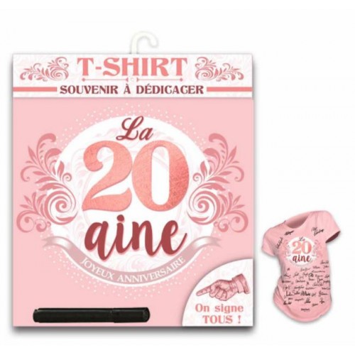 TEE SHIRT ANNIVERSAIRE 20 ANS FEMME