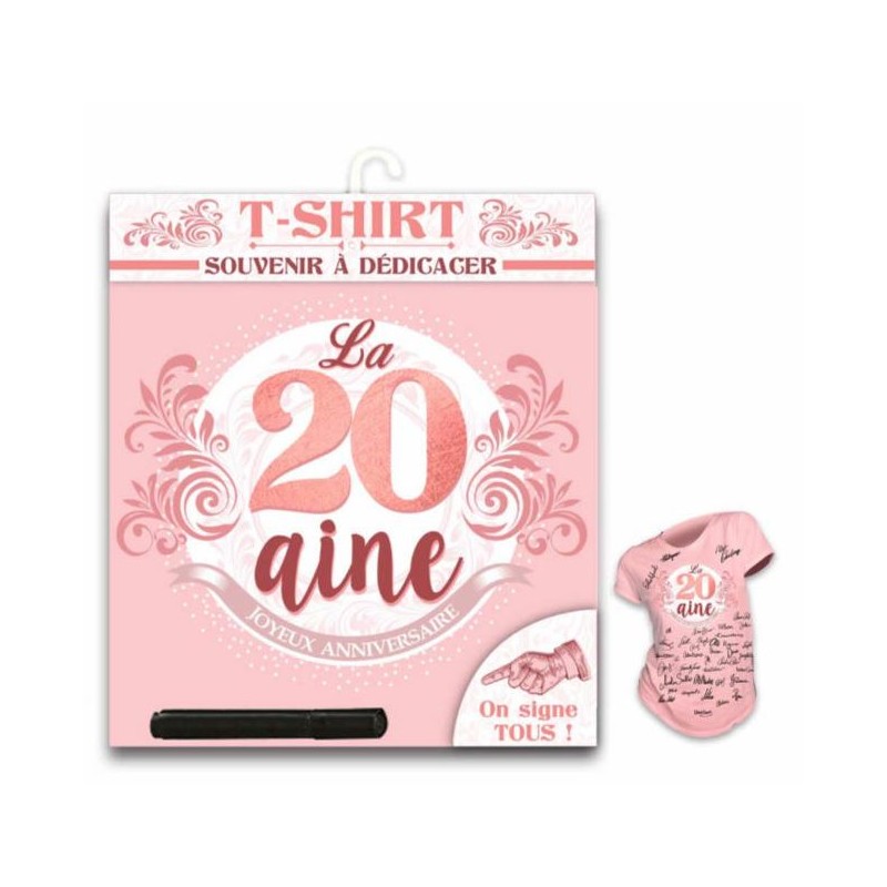 TEE SHIRT ANNIVERSAIRE 20 ANS FEMME