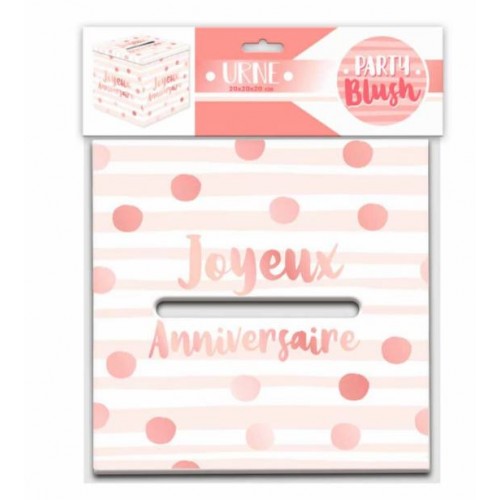 URNE ANNIVERSAIRE PARTY BLUSH