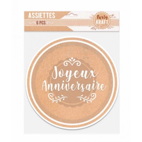 6 ASSIETTES PARTY KRAFT